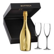 Bottega - Prosecco Gold en Caja Negra con 2 Copas - 0.75L