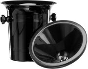 Pourwell - Escupidera Acrílico - Negro - 3L